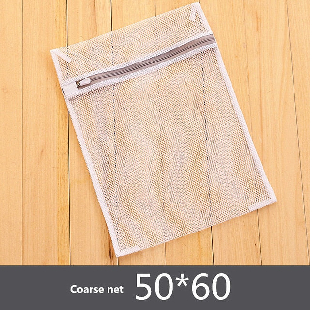 Gray Zipper Mesh Wash Bags