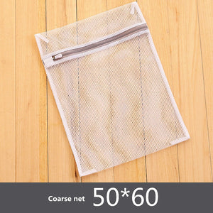 Gray Zipper Mesh Wash Bags