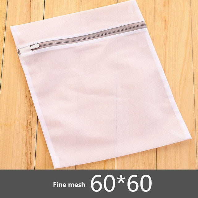 Gray Zipper Mesh Wash Bags