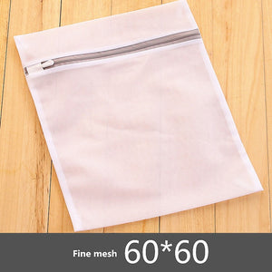 Gray Zipper Mesh Wash Bags