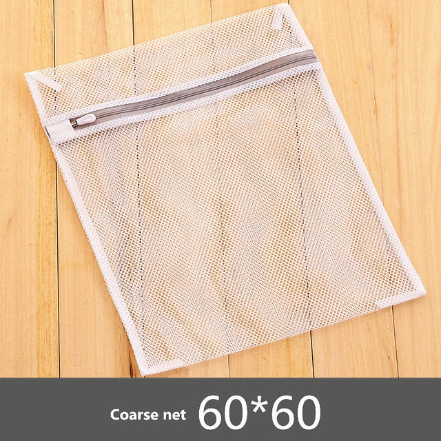 Gray Zipper Mesh Wash Bags