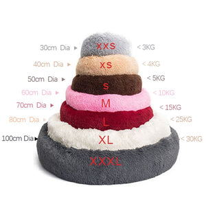 Purple Plush Donut Pet Bed