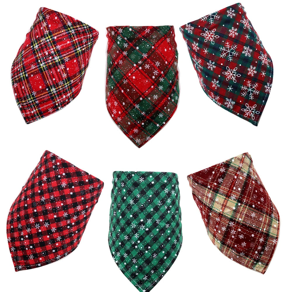 Christmas Cotton Bandana for Small Pets