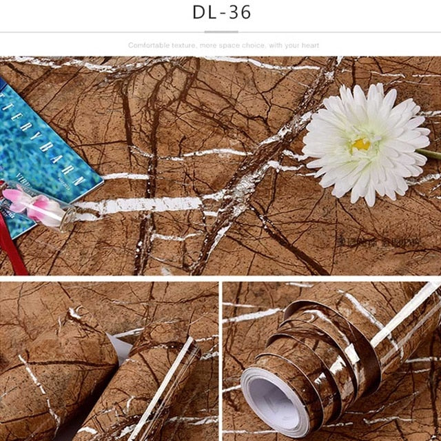 Self Adhesive Marble Vinyl Wallpaper Roll