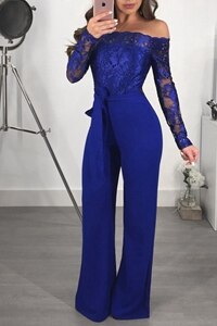 Long Sleeve Sexy Lace Jumpsuits