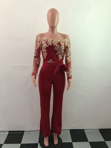 Long Sleeve Sexy Lace Jumpsuits