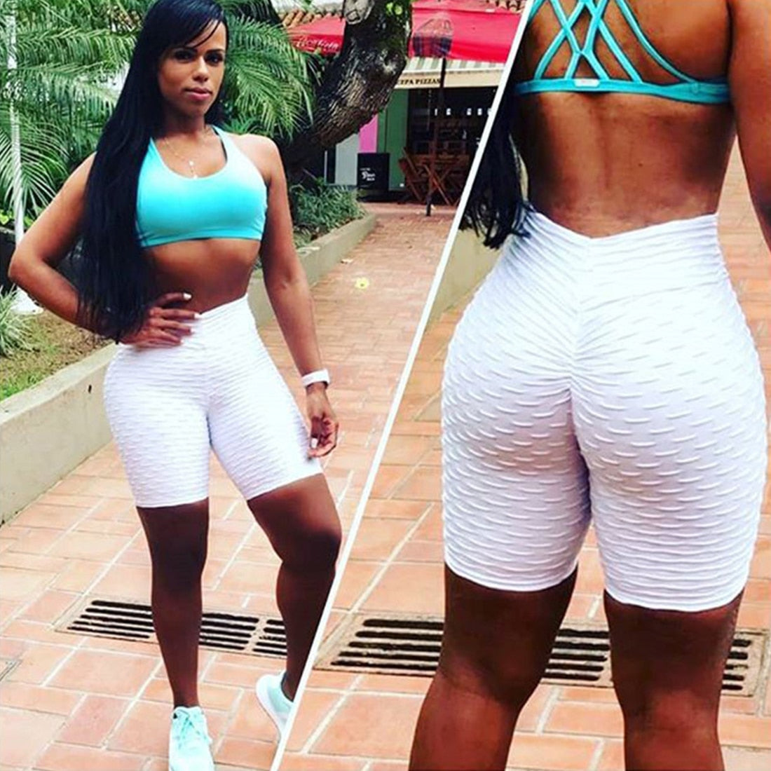 High Waist Push Up Bike Shorts